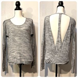 Grey open backed top